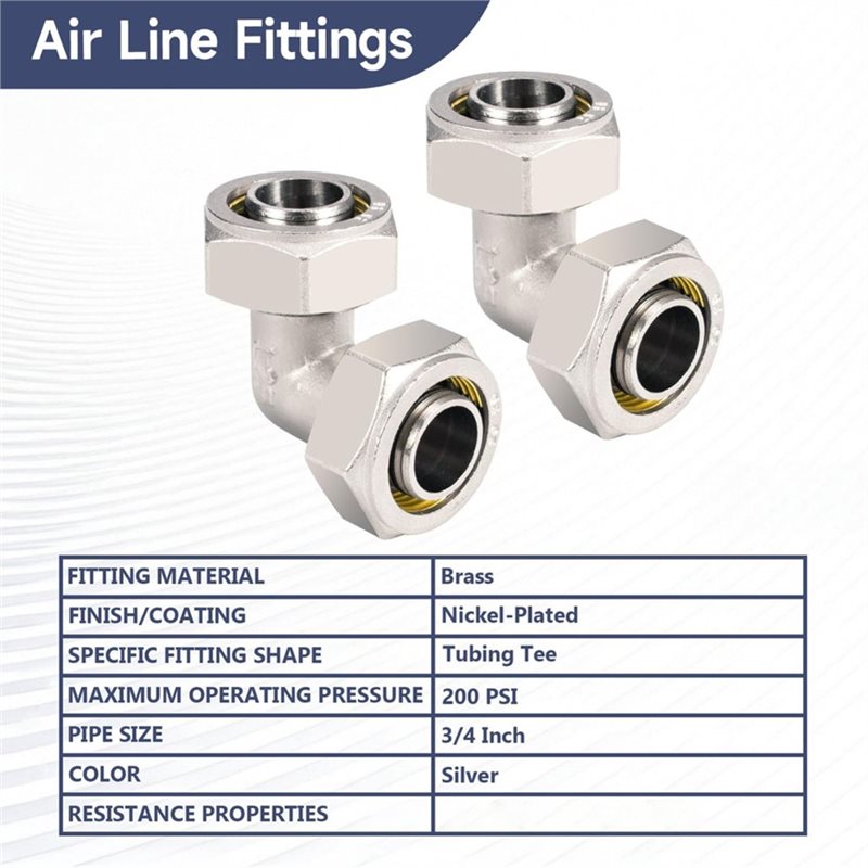 DTA4-Brass-Nickel Plated Air L - Compression Fitting Brass recension och pris