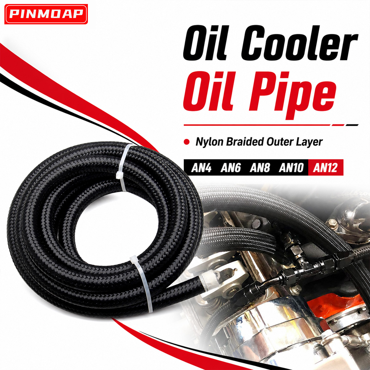 PINMOAP AN4 AN6 AN8 AN10 AN12  - Flexible Hose Braided recension och pris