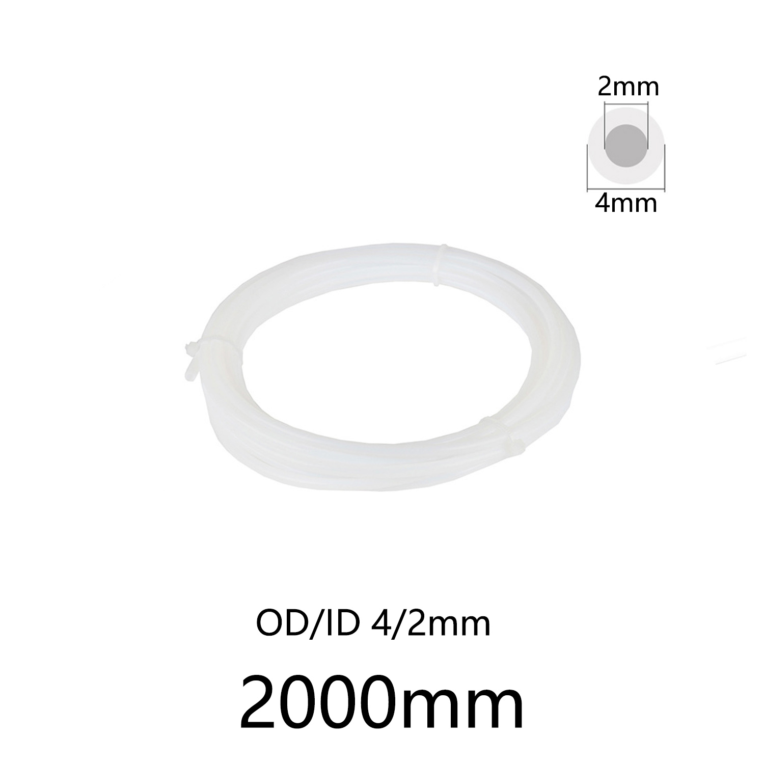 1pc PTFE Tube 4mm OD 2mm ID, 2 - Ptfe Tape Thread recension och pris
